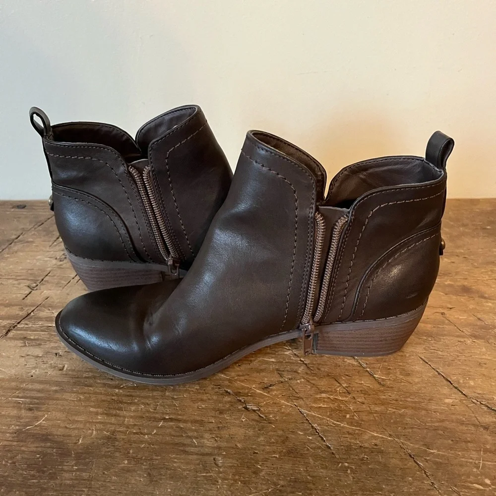 G by Guess Chocolate Ankle Booties